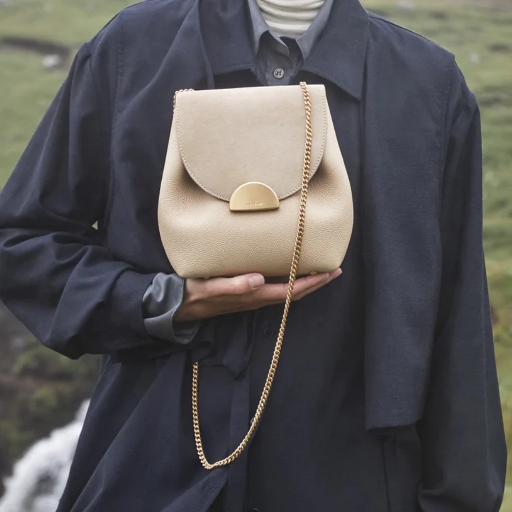 Polene Number One Mini Bag in Sand